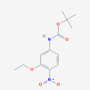molecular formula C13H18N2O5 B13506533 N-Boc-3-ethoxy-4-nitroaniline 