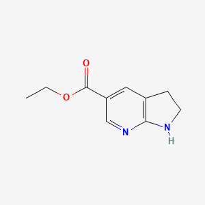 molecular formula C10H12N2O2 B13506580 ethyl 1H,2H,3H-pyrrolo[2,3-b]pyridine-5-carboxylate 