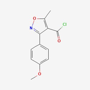 molecular formula C12H10ClNO3 B1350662 3-(4-Methoxyphenyl)-5-methyl-4-isoxazolecarbonyl chloride CAS No. 465514-03-8