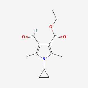 molecular formula C13H17NO3 B1350664 Ethyl 1-Cyclopropyl-4-formyl-2,5-dimethyl-1H-pyrrole-3-carboxylate CAS No. 423768-53-0