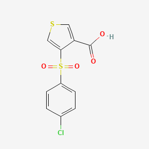 molecular formula C11H7ClO4S2 B1350665 4-[(4-Chlorophenyl)sulfonyl]-3-thiophenecarboxylic acid CAS No. 423769-77-1