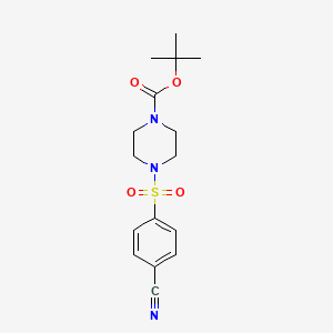 molecular formula C16H21N3O4S B13506675 Tert-butyl 4-(4-cyanobenzenesulfonyl)piperazine-1-carboxylate 