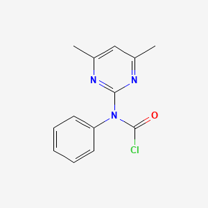 molecular formula C13H12ClN3O B13506705 N-(4,6-dimethylpyrimidin-2-yl)-N-phenylcarbamoyl chloride 