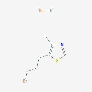 molecular formula C7H11Br2NS B13506719 5-(3-Bromopropyl)-4-methyl-1,3-thiazolehydrobromide 