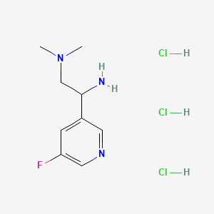 molecular formula C9H17Cl3FN3 B13506727 [2-Amino-2-(5-fluoropyridin-3-yl)ethyl]dimethylamine trihydrochloride 