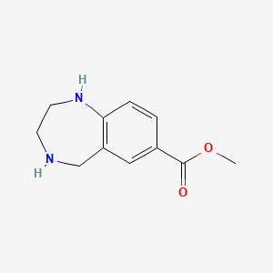 molecular formula C11H14N2O2 B13506728 methyl 2,3,4,5-tetrahydro-1H-1,4-benzodiazepine-7-carboxylate 
