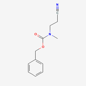 molecular formula C12H14N2O2 B13506739 benzyl N-(2-cyanoethyl)-N-methylcarbamate 