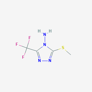molecular formula C4H5F3N4S B1350674 3-(Methylthio)-5-(trifluoromethyl)-4h-1,2,4-triazol-4-amine CAS No. 164352-65-2