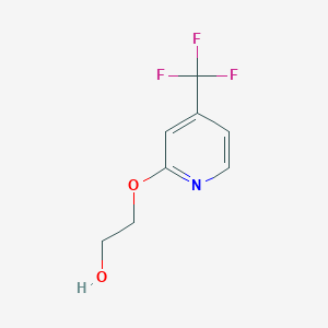 molecular formula C8H8F3NO2 B1350675 2-{[4-(Trifluoromethyl)pyridin-2-yl]oxy}ethan-1-ol CAS No. 257295-59-3