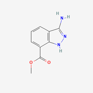 molecular formula C9H9N3O2 B13506770 methyl 3-amino-1H-indazole-7-carboxylate 