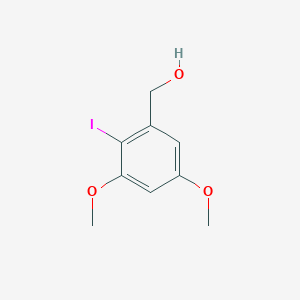 molecular formula C9H11IO3 B13506776 (2-Iodo-3,5-dimethoxyphenyl)methanol 