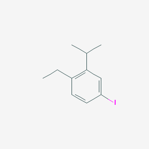 molecular formula C11H15I B13506791 1-Ethyl-4-iodo-2-(propan-2-yl)benzene 