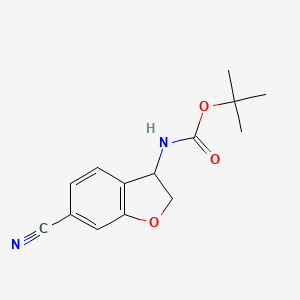 molecular formula C14H16N2O3 B13506797 Tert-butyl (6-cyano-2,3-dihydrobenzofuran-3-yl)carbamate 