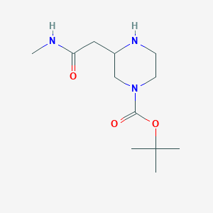 molecular formula C12H23N3O3 B13506803 Tert-butyl 3-[(methylcarbamoyl)methyl]piperazine-1-carboxylate 