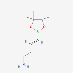 molecular formula C10H20BNO2 B13506821 4-(Tetramethyl-1,3,2-dioxaborolan-2-yl)but-3-en-1-amine 