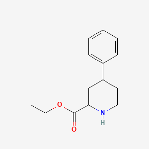 molecular formula C14H19NO2 B13506833 Ethyl 4-phenylpiperidine-2-carboxylate 