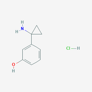 molecular formula C9H12ClNO B13506836 3-(1-Aminocyclopropyl)phenol hydrochloride 