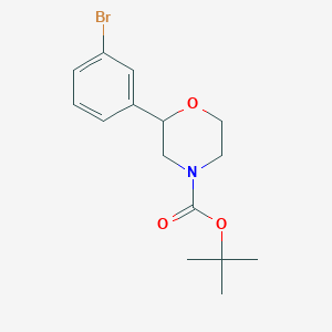 molecular formula C15H20BrNO3 B13506855 4-Boc-2-(3-bromophenyl)morpholine 