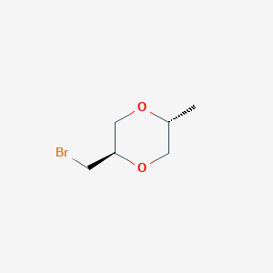 molecular formula C6H11BrO2 B13506860 Rac-(2r,5r)-2-(bromomethyl)-5-methyl-1,4-dioxane 