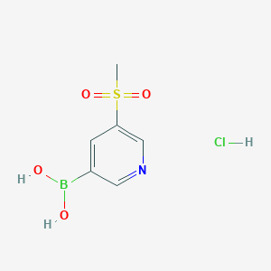 molecular formula C6H9BClNO4S B13506883 (5-Methanesulfonylpyridin-3-yl)boronic acid hydrochloride 