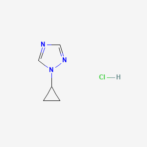 molecular formula C5H8ClN3 B13506940 1-cyclopropyl-1H-1,2,4-triazole hydrochloride 