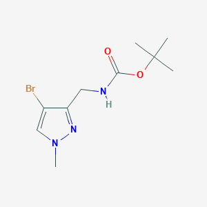 molecular formula C10H16BrN3O2 B13506947 tert-Butyl ((4-bromo-1-methyl-1H-pyrazol-3-yl)methyl)carbamate 