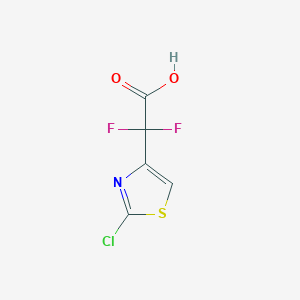 molecular formula C5H2ClF2NO2S B13507015 2-(2-Chloro-1,3-thiazol-4-yl)-2,2-difluoroacetic acid 