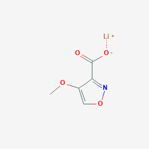 molecular formula C5H4LiNO4 B13507021 Lithium(1+) 4-methoxy-1,2-oxazole-3-carboxylate 