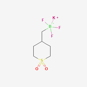 molecular formula C6H11BF3KO2S B13507035 Potassium [(1,1-dioxo-1lambda6-thian-4-yl)methyl]trifluoroboranuide 