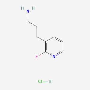 molecular formula C8H12ClFN2 B13507048 3-(2-Fluoropyridin-3-yl)propan-1-aminehydrochloride 