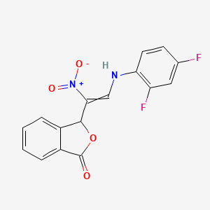 3-[2-(2,4-difluoroanilino)-1-nitroethenyl]-3H-2-benzofuran-1-one