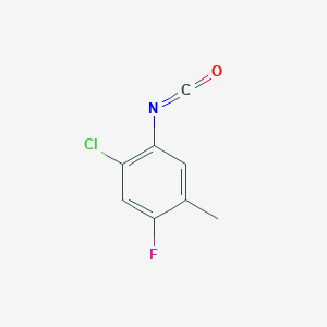 molecular formula C8H5ClFNO B13507076 1-Chloro-5-fluoro-2-isocyanato-4-methylbenzene 