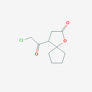 molecular formula C10H13ClO3 B135071 4-(Chloroacetyl)-1-oxaspiro[4.4]nonan-2-one CAS No. 142183-74-2