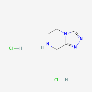 molecular formula C6H12Cl2N4 B13507150 5-methyl-5H,6H,7H,8H-[1,2,4]triazolo[4,3-a]pyrazine dihydrochloride 