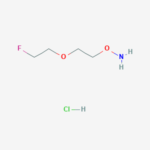 molecular formula C4H11ClFNO2 B13507215 O-[2-(2-fluoroethoxy)ethyl]hydroxylamine hydrochloride 