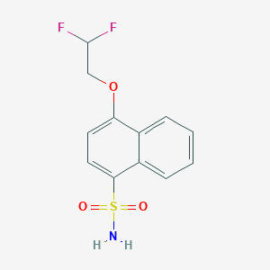 molecular formula C12H11F2NO3S B13507225 4-(2,2-Difluoroethoxy)naphthalene-1-sulfonamide 