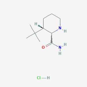 molecular formula C10H21ClN2O B13507295 rac-(2R,3R)-3-tert-butylpiperidine-2-carboxamide hydrochloride 