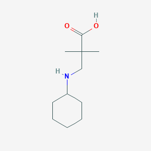 molecular formula C11H21NO2 B13507318 3-(Cyclohexylamino)-2,2-dimethylpropanoic acid 