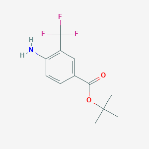 molecular formula C12H14F3NO2 B13507362 Tert-butyl 4-amino-3-(trifluoromethyl)benzoate 