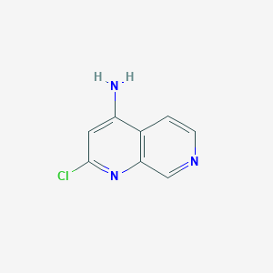 molecular formula C8H6ClN3 B13507400 2-Chloro-1,7-naphthyridin-4-amine 