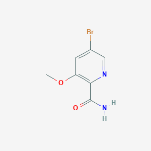 molecular formula C7H7BrN2O2 B13507417 5-Bromo-3-methoxypyridine-2-carboxamide 
