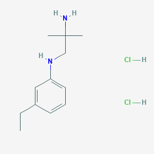 molecular formula C12H22Cl2N2 B13507446 N1-(3-ethylphenyl)-2-methylpropane-1,2-diamine dihydrochloride 