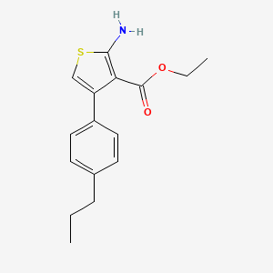 molecular formula C16H19NO2S B1350747 Ethyl 2-amino-4-(4-propylphenyl)thiophene-3-carboxylate CAS No. 350990-43-1