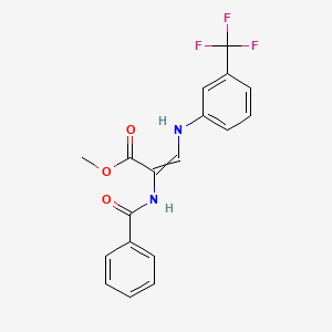 Methyl 2-(benzoylamino)-3-[3-(trifluoromethyl)anilino]acrylate