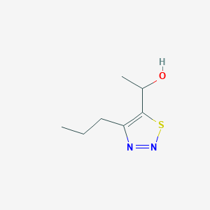 molecular formula C7H12N2OS B13507536 1-(4-Propyl-1,2,3-thiadiazol-5-yl)ethan-1-ol 