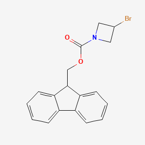 molecular formula C18H16BrNO2 B13507572 (9H-fluoren-9-yl)methyl 3-bromoazetidine-1-carboxylate 