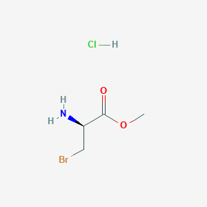 molecular formula C4H9BrClNO2 B13507573 methyl (2S)-2-amino-3-bromopropanoate hydrochloride 