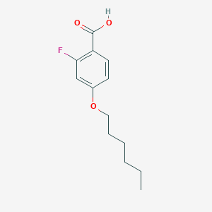 molecular formula C13H17FO3 B135076 2-Fluoro-4-hexyloxybenzoic acid CAS No. 128895-75-0