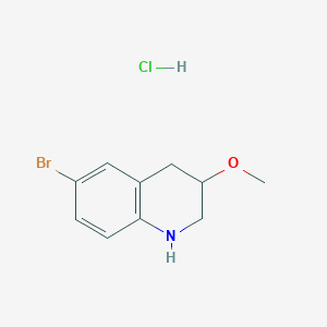 molecular formula C10H13BrClNO B13507617 6-Bromo-3-methoxy-1,2,3,4-tetrahydroquinoline hydrochloride 