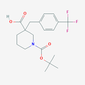 1-[(Tert-butyl)oxycarbonyl]-3-[4-(trifluoromethyl)benzyl]piperidine-3-carboxylic acid